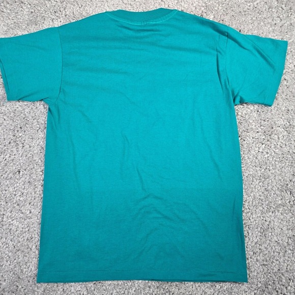 Vintage Niagara Falls Shirt Mens Medium Green 90s Gold Graphic Waterfalls - Picture 9 of 12